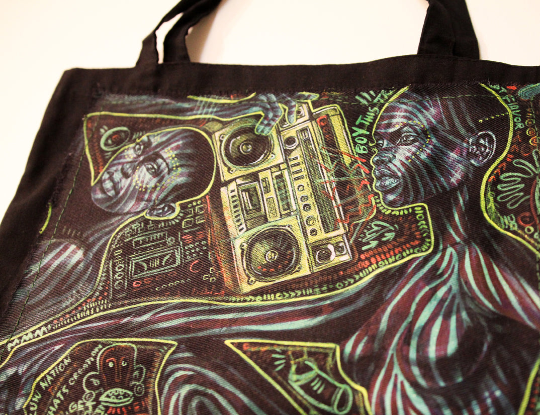 "Abstract Rhymes" Cotton Canvas Tote Bag