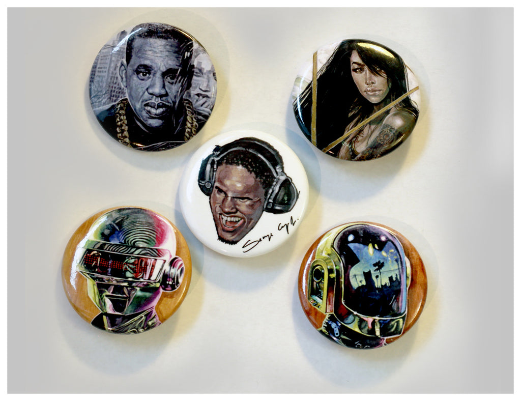"Serge Pin Button" 5 Set